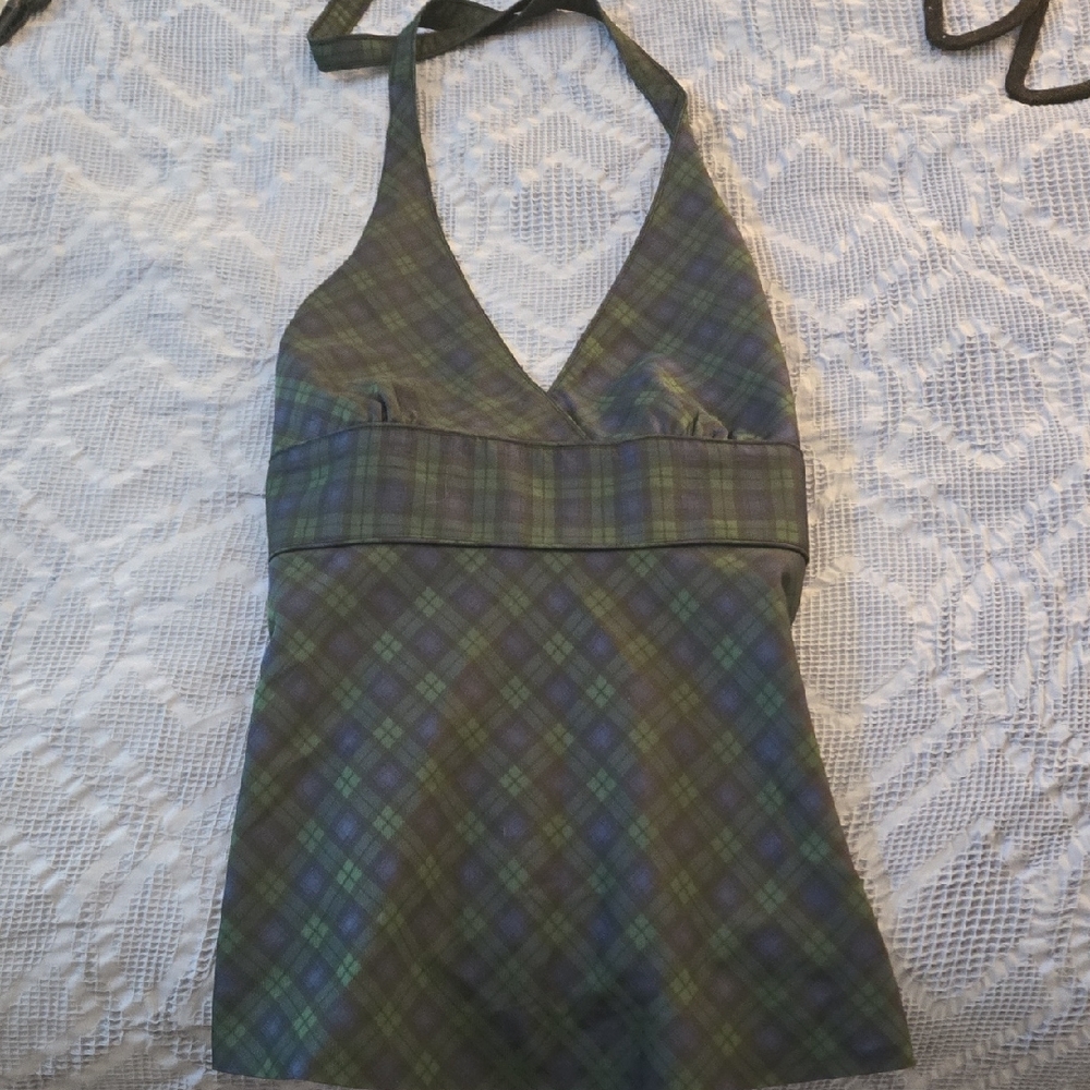 Vinyard Vines Plaid Halter Top